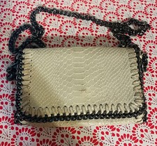 Sofia Made In Italy Genuine Leather Shoulder Bag With Removable Chain