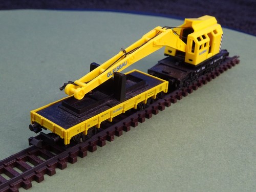 Minitrix Kran mit Schutzwagen ohne Zubehör Top Gebraucht 1:160 NB122 - Bild 2 von 3