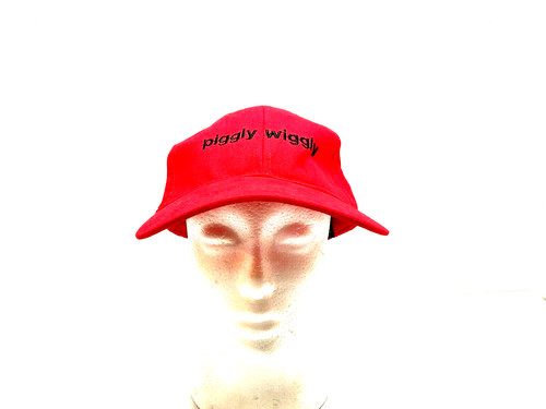 Piggly Wiggly Grocery Store Hook & Loop Red Hat Cap