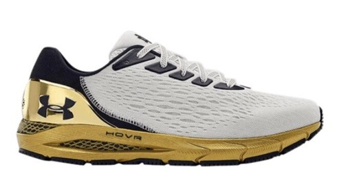 Under Armour Notre Dame Fighting Irish White HOVR Sonic 3 Running Shoe