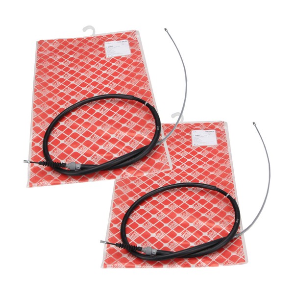 2X Febi Handbremsseil FüR Vw Golf 4 Audi A3 8L Octavia 1 Leon Hinten 1J0609721E-image