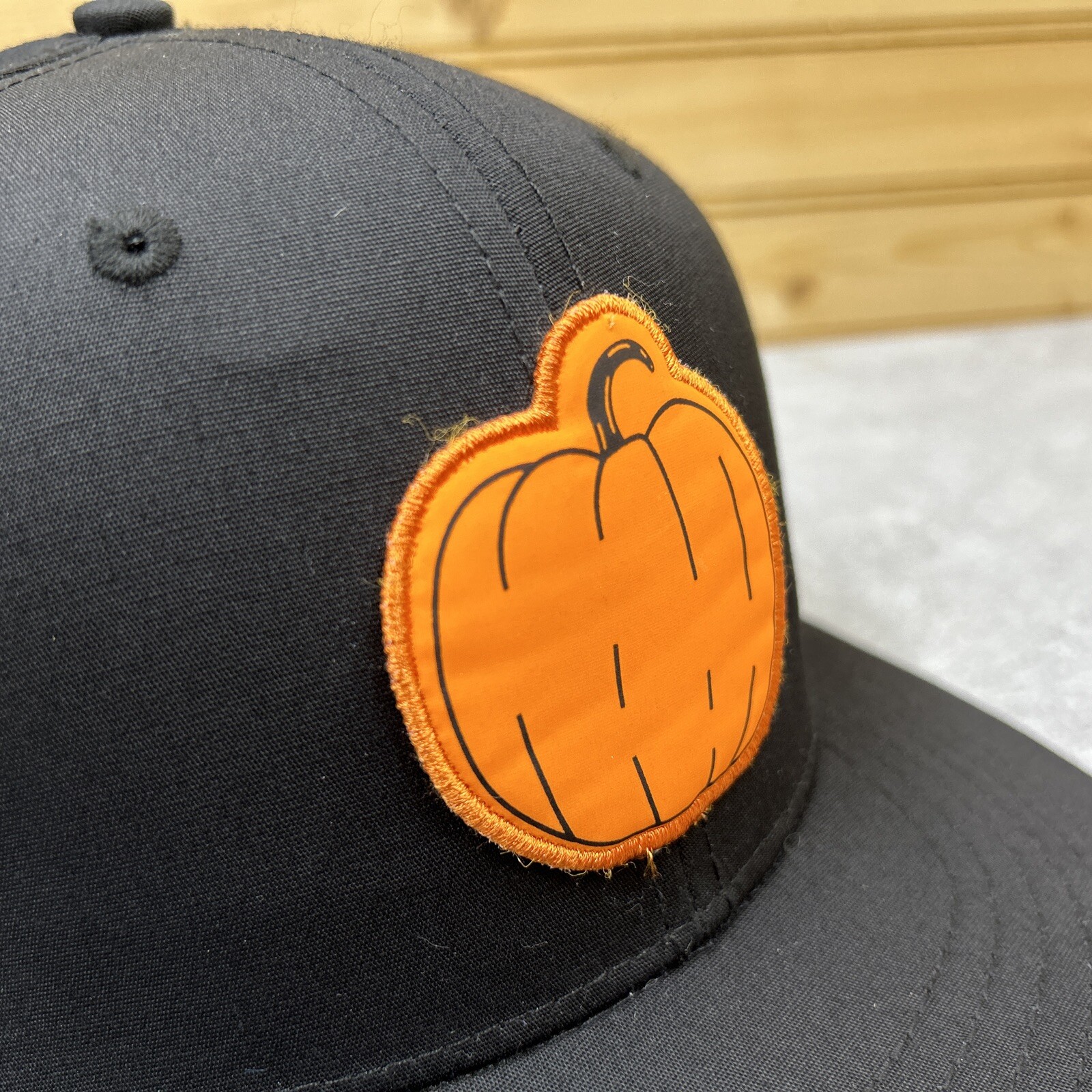 PUMPKIN Puffy Patch Hat Ball Cap SNAPBACK Black S… - image 8