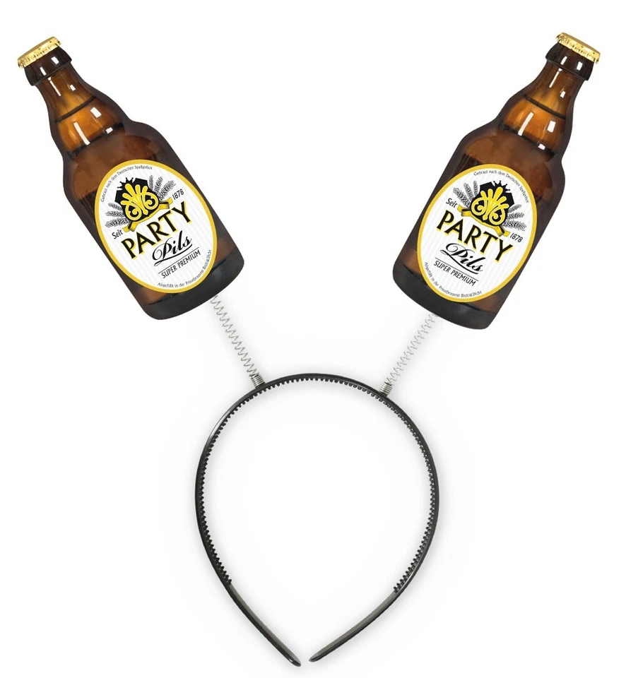 FRITZ FRIES & SÖHNE Haarreif Happy Wabbles Stubbi Bier Bierflaschen Karneval Fasching Party Cosplay