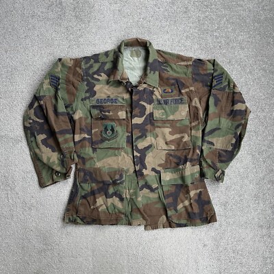 US ARMY AIR FORCE Armee Jacke Feldjacke Kampfjacke S Camouflage Camo  A21504