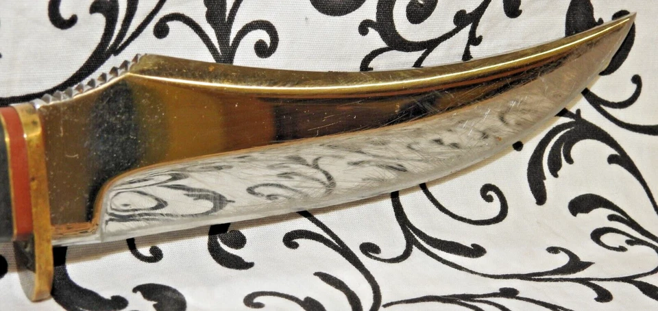 Linder 440 Skinner Ciervo Mango Solingen 440 Acero Alemania con Funda de Cuero Foto 4 de 4