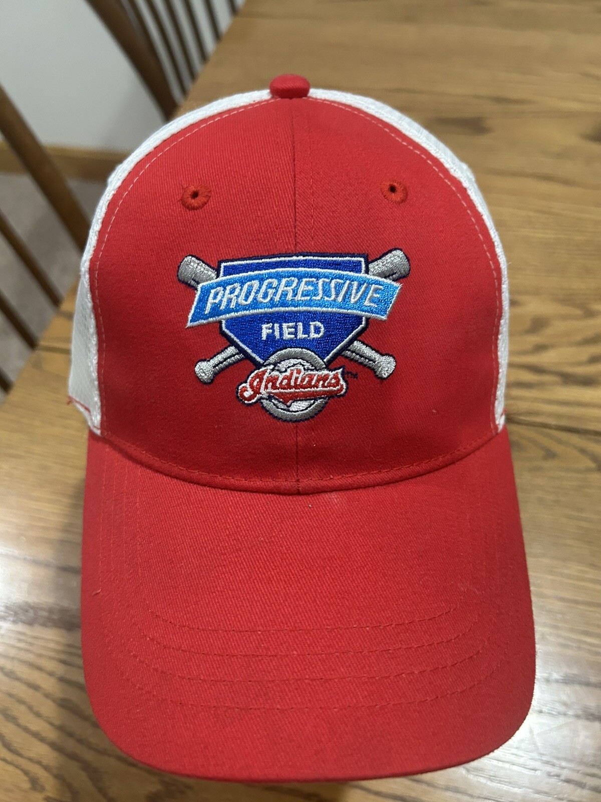 Cleveland Indians Progressive Field 2008 Mesh Back Hat Red/White Adjustable