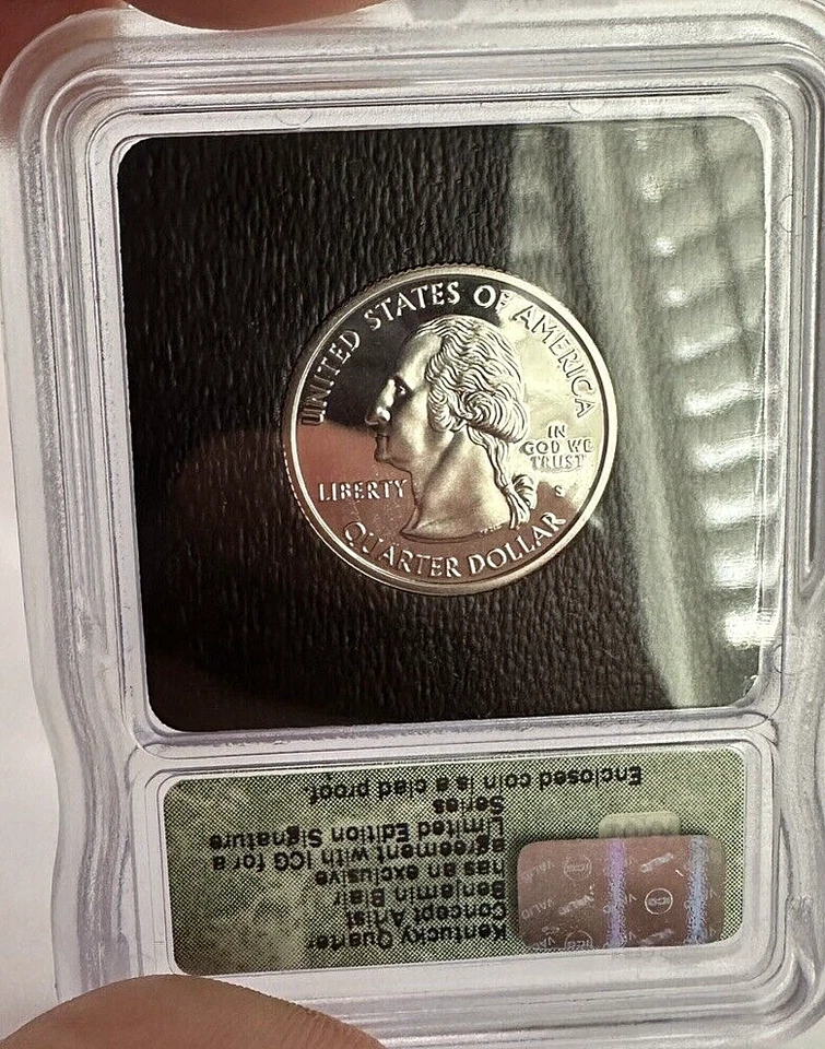 2001-S US Kentucky Proof Clad 25c ~ ICG PR69 DCAM ~ Artist Signature Limited Ed. - Image 4 of 4