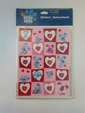 NIP Valentine Stickers Blue's Clues Vintage 2002 pkg 4 sheets Made in USA
