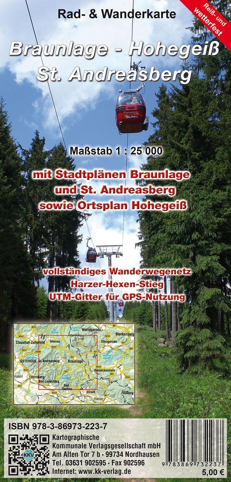 Braunlage - Hohegeiß - Sankt Andreasberg 1:25 000 | Mbh | (land-)karte