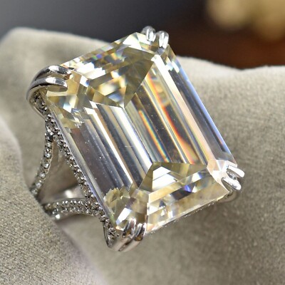 HUGE RARE Ct Certified Off White With Golden Hue