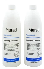Murad Clarifying Cleanser Acne Pro Size 16.9 fl oz/ 500 ml (2 Pack) *New 2027