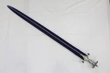 Sword Damascus Straight Blade Silver Koftgari Work handmade velvet sheath W 700