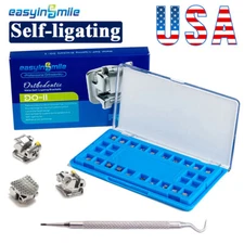 Dental Self-ligating Metal Bracket mini Orthodontic ROTH/MBT022 bonding adhesive