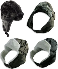 Winter Warm-Up Womens Trapper Hat Trooper Fur Earflap Warm Snow Ski Cap