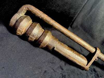#ad VINTAGE IRON LOCK VINTAGE HAND MADE INDIAN LOCK SCORPION SHAPE COLLECTIBLE $195.00