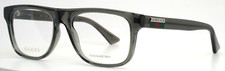 GUCCI GG1117O 003 Grey Mens Rectangle Full Rim Eyeglasses 56-17-145 B:42