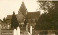 Ditchling UK  East Sussex Hamilton RPPC Photo Postcard Church 21-7776
