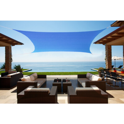 Sun Shade Sail Waterproof Awning Outdoor Patio Pergola Canopy Shelter 10 Colors