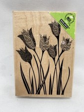 Hero Arts - Newspaper Tulips - Wood Rubber Stamp Large 4 K5576