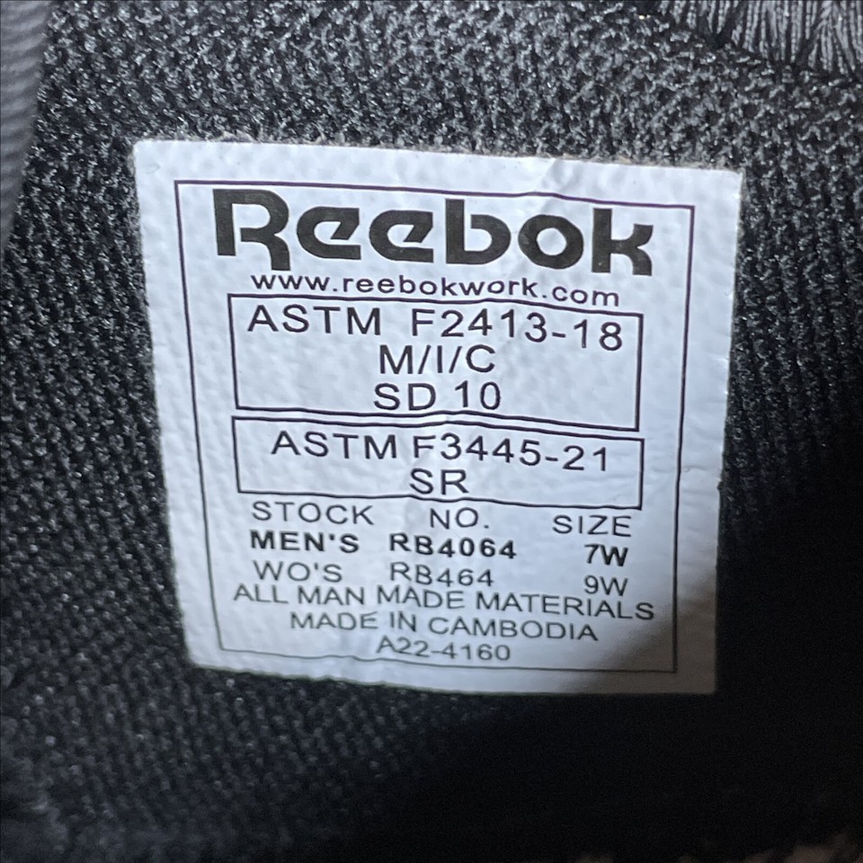 Men's Reebok Work Beamer Black LaceUp Casual Steel Toe safety Sneaker