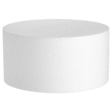 8 Inch Round Cake Dummy Foam Cake Form White 8x4 Inches