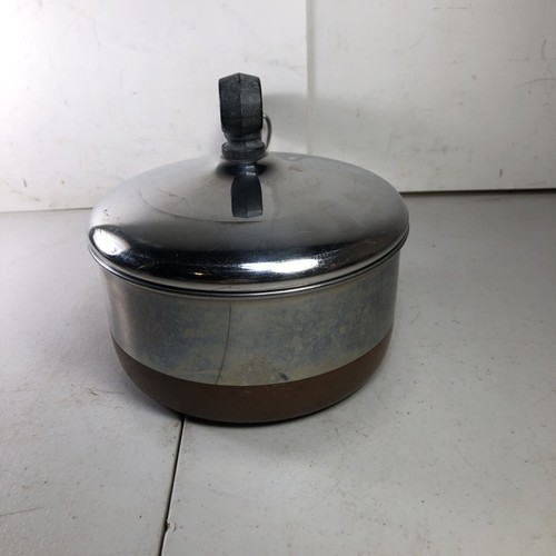 Vintage Revere Ware Copper Clad Stainless 1 Qt Sauce Pan Pot w/Lid 1801 00-d - Picture 4 of 8