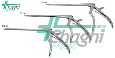 KERRISON Rongeurs 7   Size 1mm, 2mm, 3mm Up 45 Degree Surgical Instruments 3 PCs