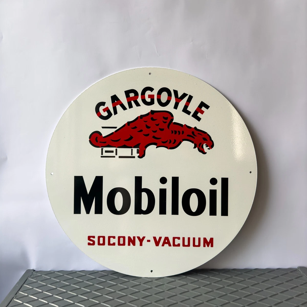 Vintage Gargoyle Mobiloil Sign – Socony Vacuum Oil - 19.7