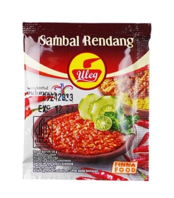 Uleg, Indonesian Seasoning, 10sachet, Sambal Rendang (Pack of 1