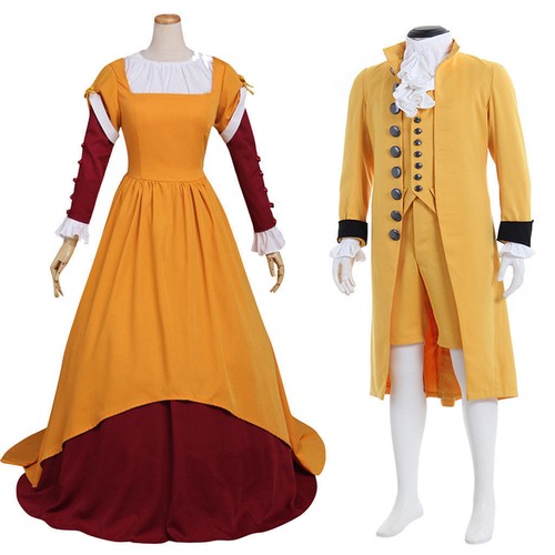 Medieval Mens Yellow Cosplay Costume Suit 18th Century British Suit - Picture 1 of 9