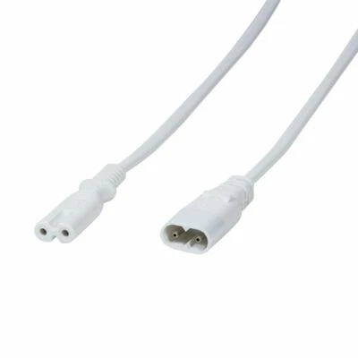 LOGILINK 2m Netzkabelverlängerung Kaltgeräte Stecker auf Buchse IEC C8/C7 Stromkabel weiß