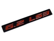 Vms 1 Chevy 6.2 Ls3 Engine Motor Aluminum Fender Hood Trunk Emblem Red Black