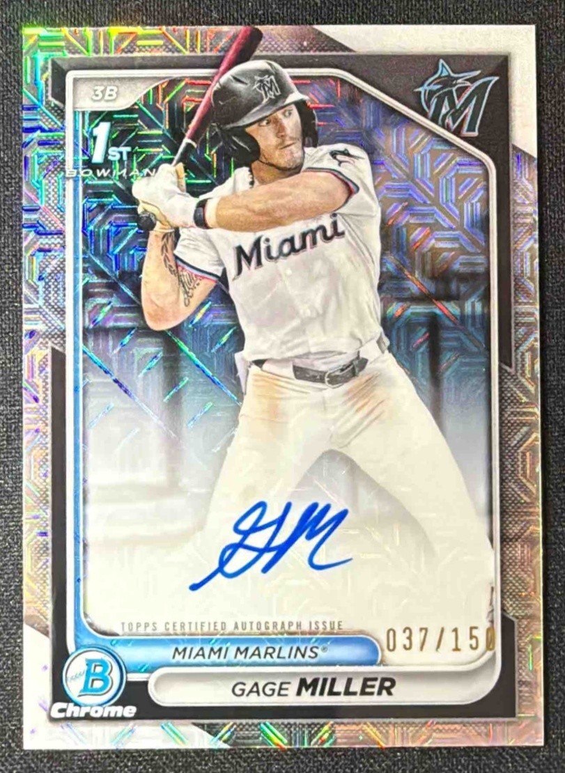 2024 Bowman Draft Gage Miller Chrome Auto HTA Choice Refractor /150 1st Prospect