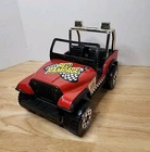 Tonka Rampage Jeep CJ Red Pressed Steel Chrome Roll Cage Nice Stickers