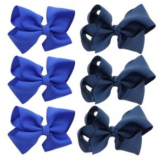 3 Inch Grosgrain Bow for Little Girls- Set of 6