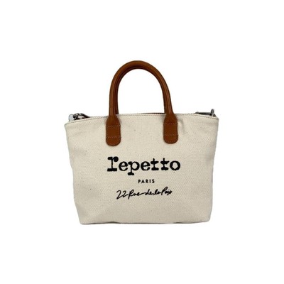 Repetto 2Way Bag Canvas White C 21 01 xx150_0627