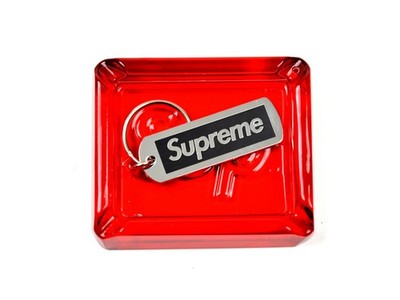 Supreme 2013 Metal Tag Keychain Box Logo Black