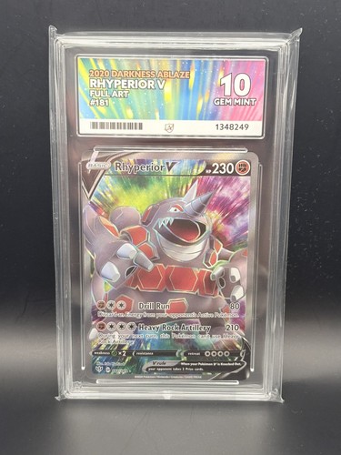 Rhyperior V 181/189 Ace Graded Gem Mint 10 Darkness Ablaze Ultra Rare Pokemon