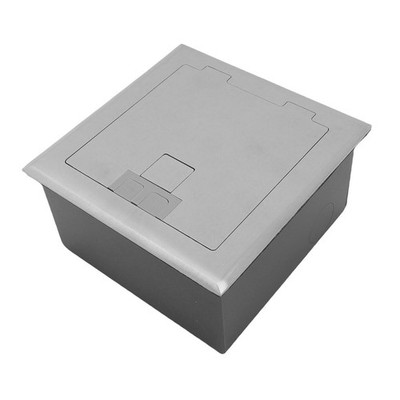 Recessed Floor Socket Double 3 Prong Outlets Electrical Receptacle Stainless SET