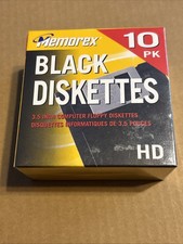 NEW SEALED NOS Memorex Black Diskettes 10-Pack 3.5"