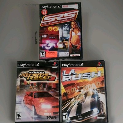 PS2 Racing Game Lot of 3 CIB Complete Tokyo Xtreme Racer 3 LA Rush SRS Tested 
