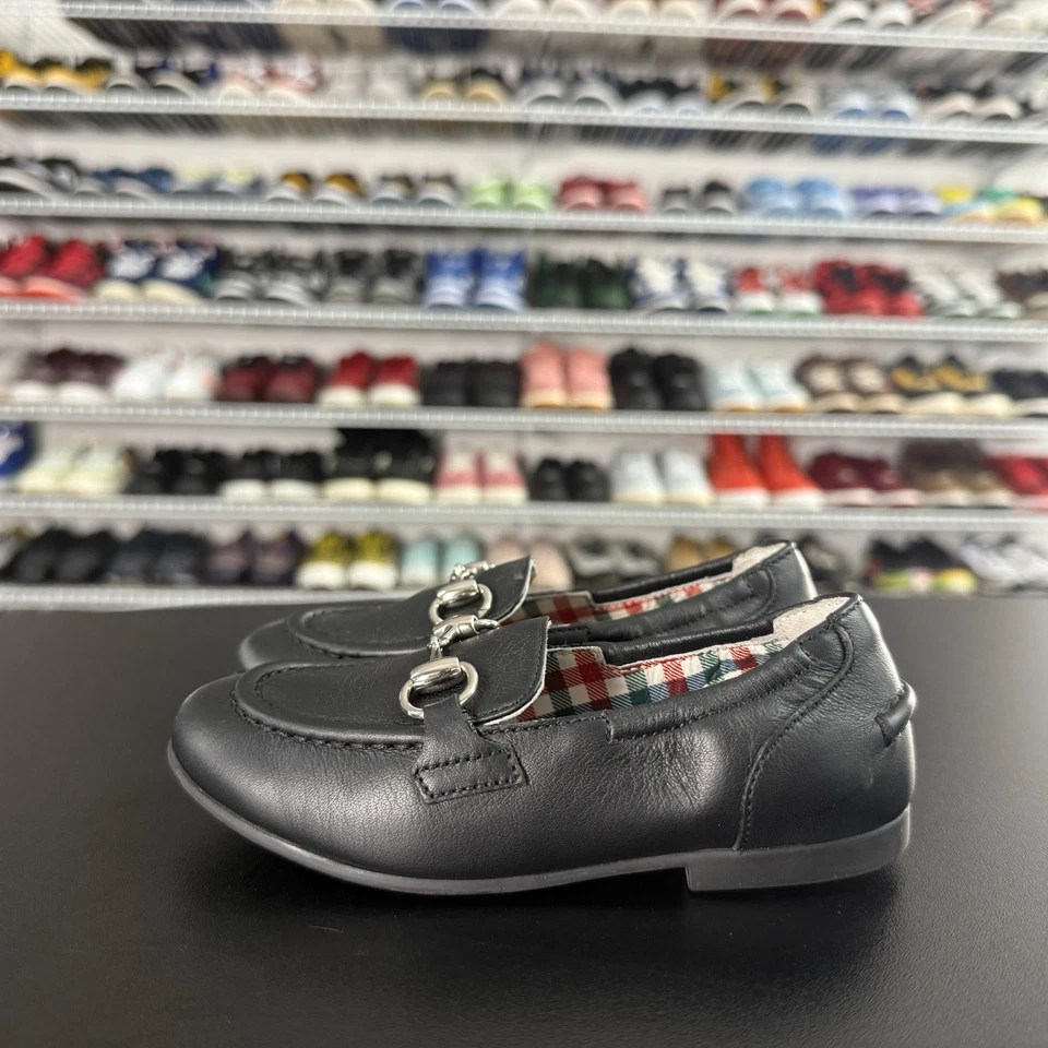 Подлинный Gucci черный кожаный мокасины маленький ребенок обуви размер 25 США 9 - Изображение 4 из 4