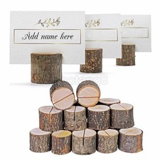 10/30x Wooden Table Card Holder Stand Number Place Name Menu Party Wedding Decor