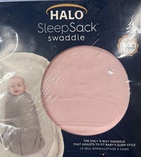 HALO Sleepsack Baby Swaddle Cotton Pink, Small 1.5 Tog
