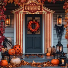 Halloween Carnival Circus Party Decorations Scary Circus Halloween Door Cover De