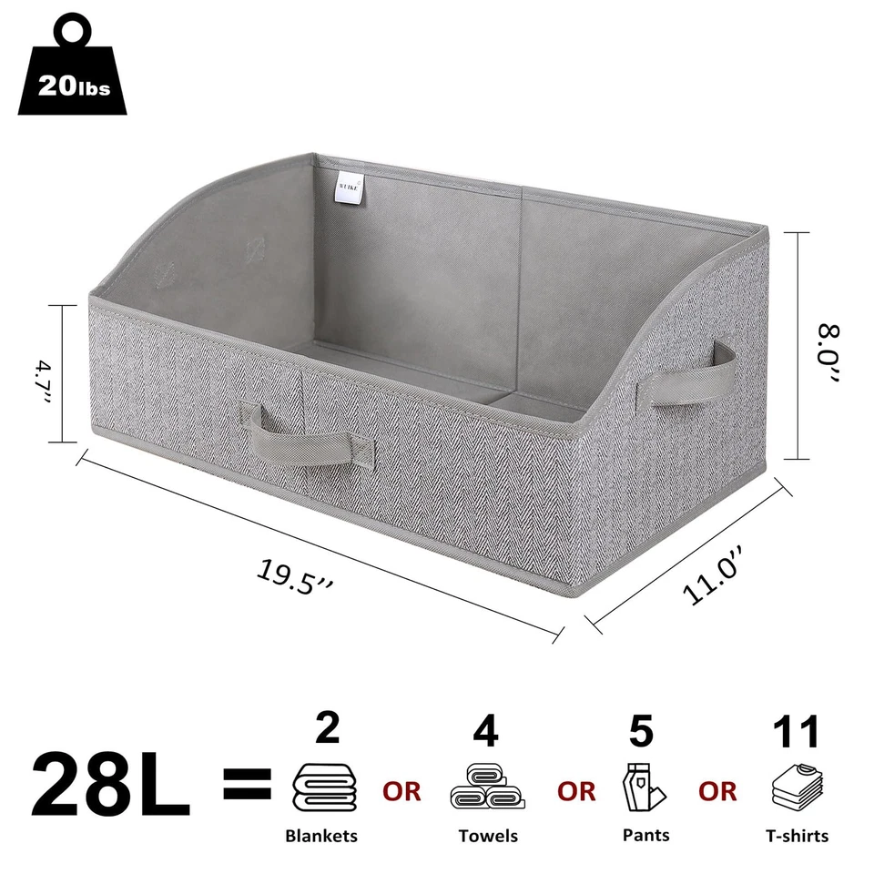 Organizadores y almacenamiento de armario, contenedores de almacenamiento trapezoidales, contenedores de tela con... Foto 2 de 4