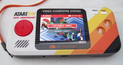 ATARI 50th ANNIVERSARY MY ARCADE HANDHELD SYSTEM (VGC) Tested/Works 100 Games***