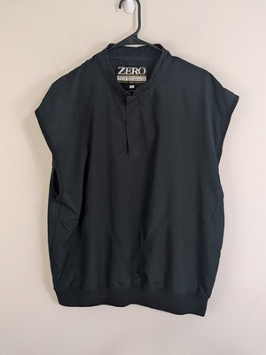 Zero Restriction Windbreaker Vest Men's Large Black Snap Up Golf Stretch