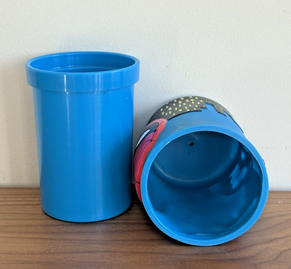 Vintage 2003 Spider-Man Bathroom Tumbler Toothbrush Holder Cup Marvel Spiderman - Image 4 of 4