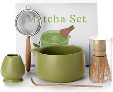 20OZ Matcha Whisk Set - 5PCS Japanese Tea Set Includes Matcha Bowl with Spout, B